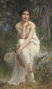 Charles-Amable Lenoir The Flute Player oil